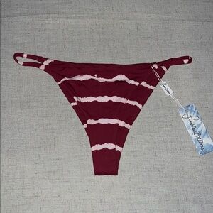 Frankies Shiloh Bottom - Maroon Tie Dye Size Large